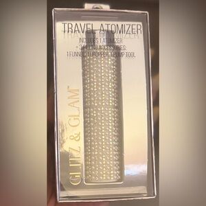 Glitz & Glam Silver Rhinestone Travel Atomizer